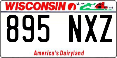 WI license plate 895NXZ
