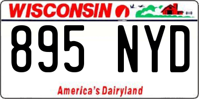 WI license plate 895NYD