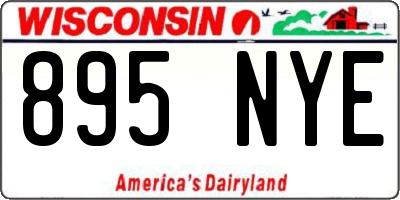 WI license plate 895NYE