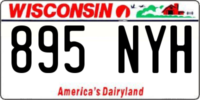 WI license plate 895NYH