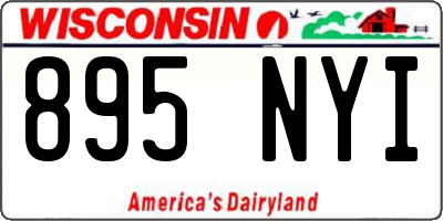 WI license plate 895NYI