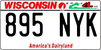 WI license plate 895NYK