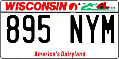 WI license plate 895NYM