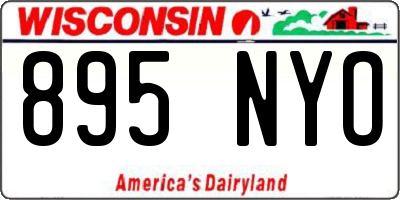 WI license plate 895NYO