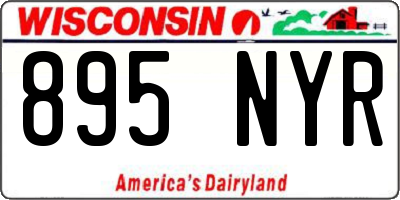 WI license plate 895NYR