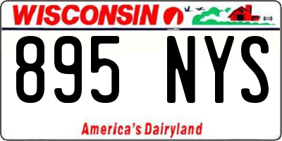 WI license plate 895NYS