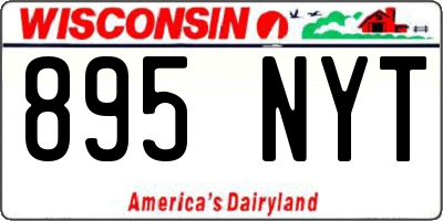 WI license plate 895NYT