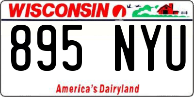WI license plate 895NYU