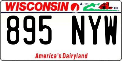 WI license plate 895NYW