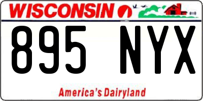 WI license plate 895NYX