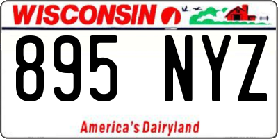 WI license plate 895NYZ