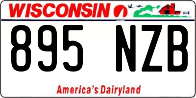 WI license plate 895NZB