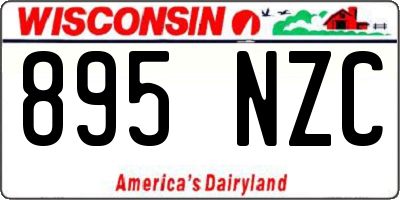 WI license plate 895NZC