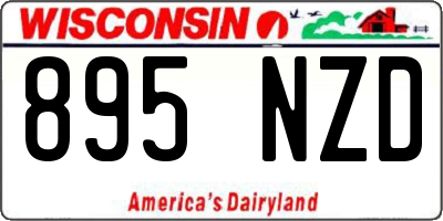 WI license plate 895NZD