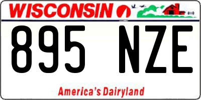 WI license plate 895NZE