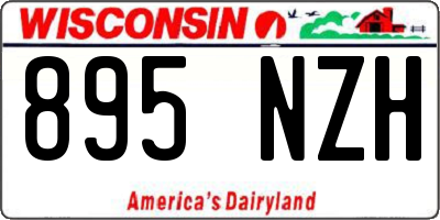 WI license plate 895NZH