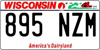 WI license plate 895NZM