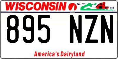 WI license plate 895NZN