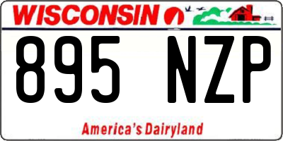 WI license plate 895NZP