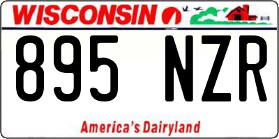 WI license plate 895NZR