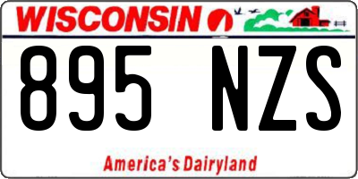 WI license plate 895NZS