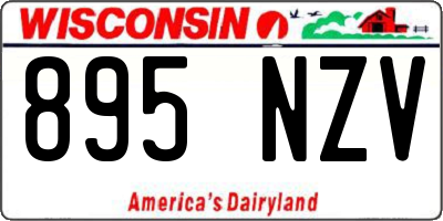 WI license plate 895NZV