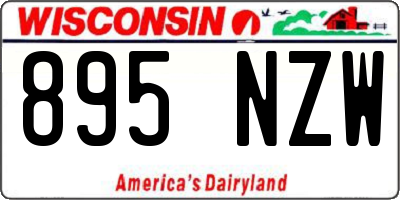 WI license plate 895NZW