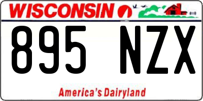 WI license plate 895NZX