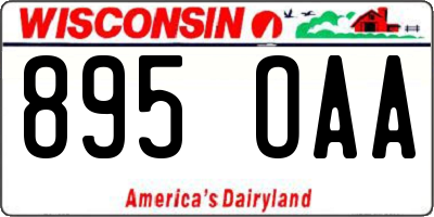 WI license plate 895OAA