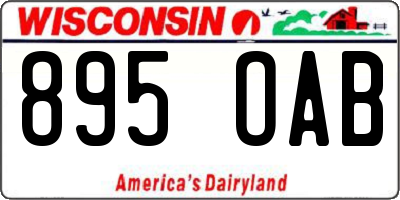 WI license plate 895OAB