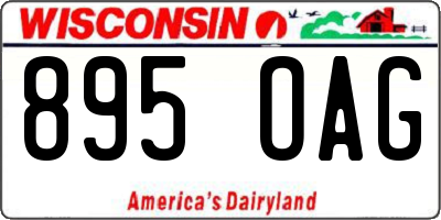 WI license plate 895OAG