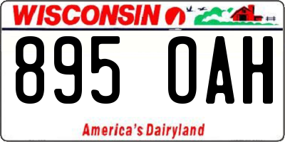 WI license plate 895OAH