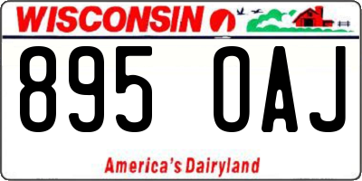 WI license plate 895OAJ