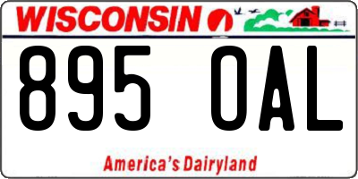 WI license plate 895OAL