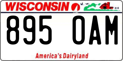 WI license plate 895OAM