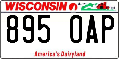 WI license plate 895OAP