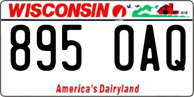 WI license plate 895OAQ