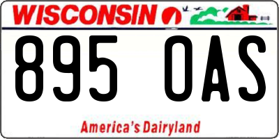 WI license plate 895OAS