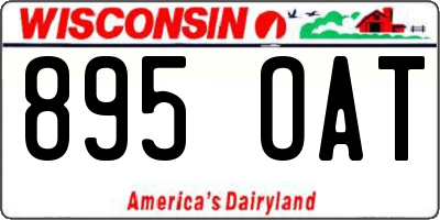 WI license plate 895OAT