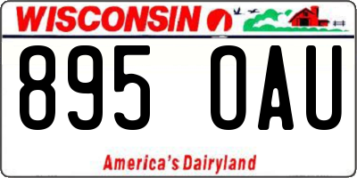 WI license plate 895OAU