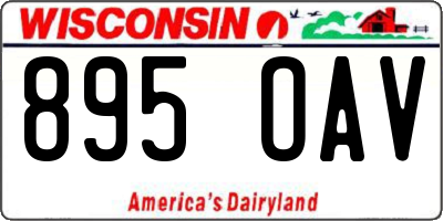 WI license plate 895OAV