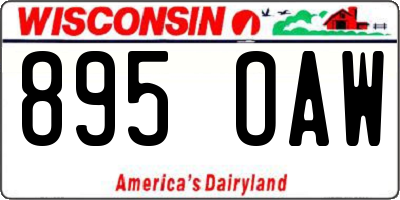 WI license plate 895OAW