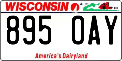 WI license plate 895OAY