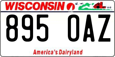 WI license plate 895OAZ
