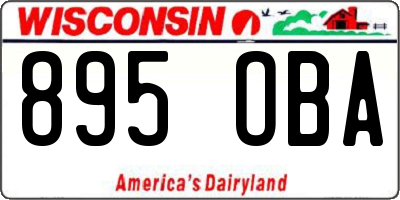 WI license plate 895OBA