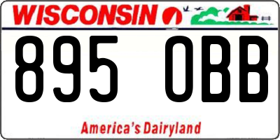 WI license plate 895OBB