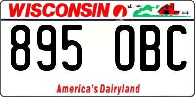 WI license plate 895OBC