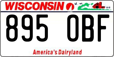 WI license plate 895OBF