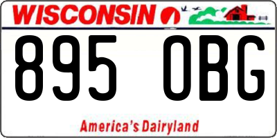 WI license plate 895OBG