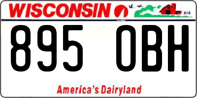 WI license plate 895OBH